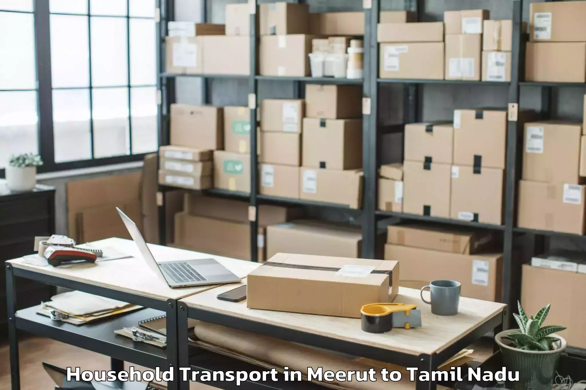 Top Meerut to Ambattur Household Transport Available